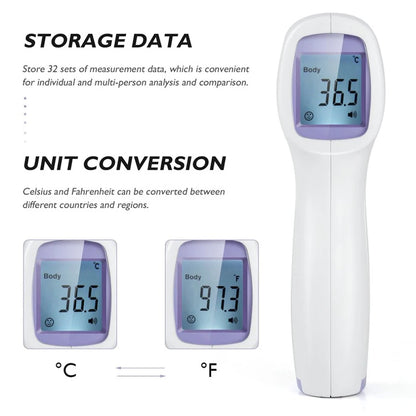 Forehead Digital Display Thermometer Non-contact Infrared Infant Temperature Fever Safety Health Measurement Tool/oximeter