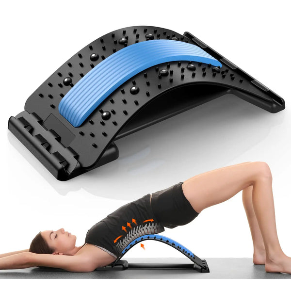 Back Stretcher for Pain Relief - Adjustable Multi-Level Back Cracker Board for Lower & Upper Back Support, Ideal for Herniated Disc Relief