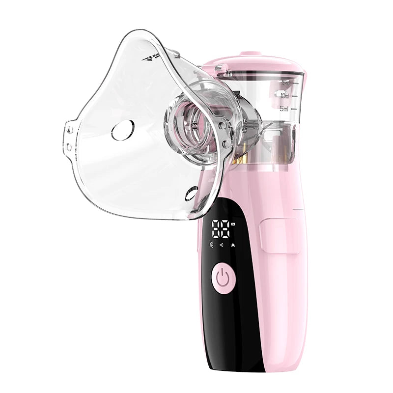 AiQUE Rechargeable Nebulizer Mesh Portable LED Hoseheld Medical Silent Ultrasonic Inhaler Mobile Steam Runny Nose Child Adult