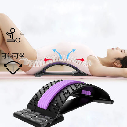 Back Stretcher for Pain Relief - Adjustable Multi-Level Back Cracker Board for Lower & Upper Back Support, Ideal for Herniated Disc Relief