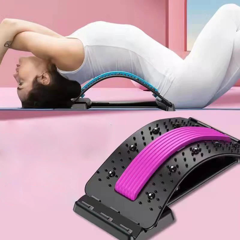 Back Stretcher for Pain Relief - Adjustable Multi-Level Back Cracker Board for Lower & Upper Back Support, Ideal for Herniated Disc Relief