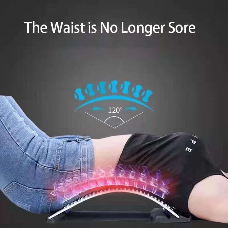 Back Stretcher for Pain Relief - Adjustable Multi-Level Back Cracker Board for Lower & Upper Back Support, Ideal for Herniated Disc Relief
